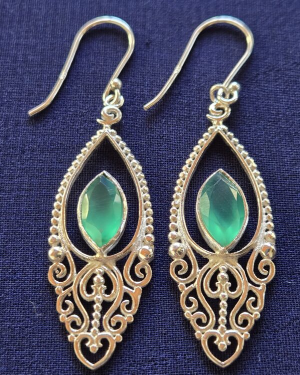 Earring Holy Green Eye stone