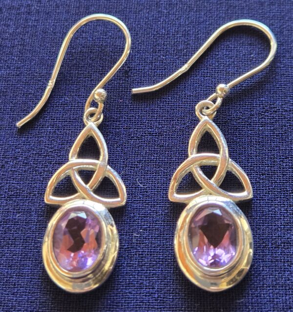 Earring Light purple stone