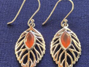 Earring Orange leaf