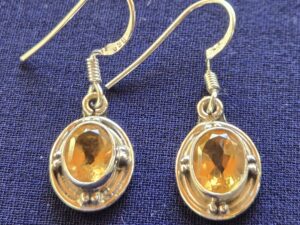 Earring Golden stone