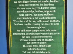 Paradox of our age.