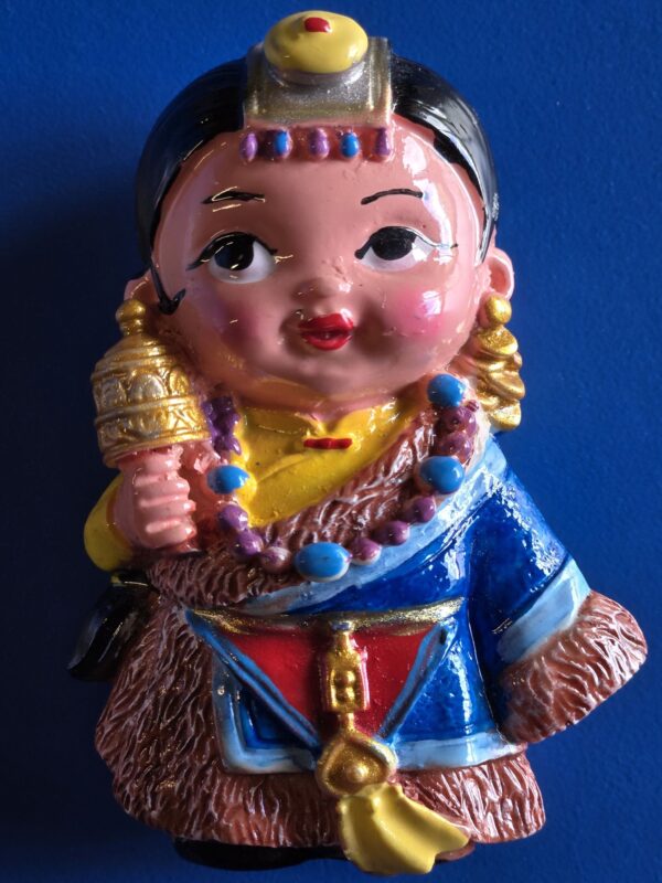 Fridge Magnet Woman praying wheel